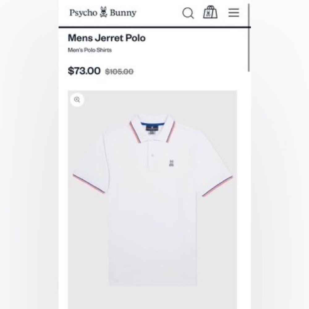Polo Psycho Bunny Shirt Size M